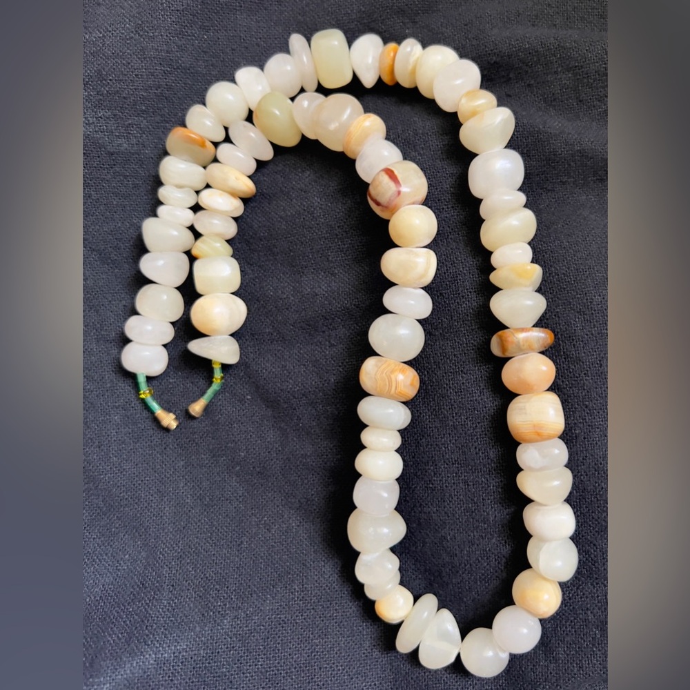 Artisan 135g Vintage Ethiopian Opal & Citrine Statement Necklace 21.5”